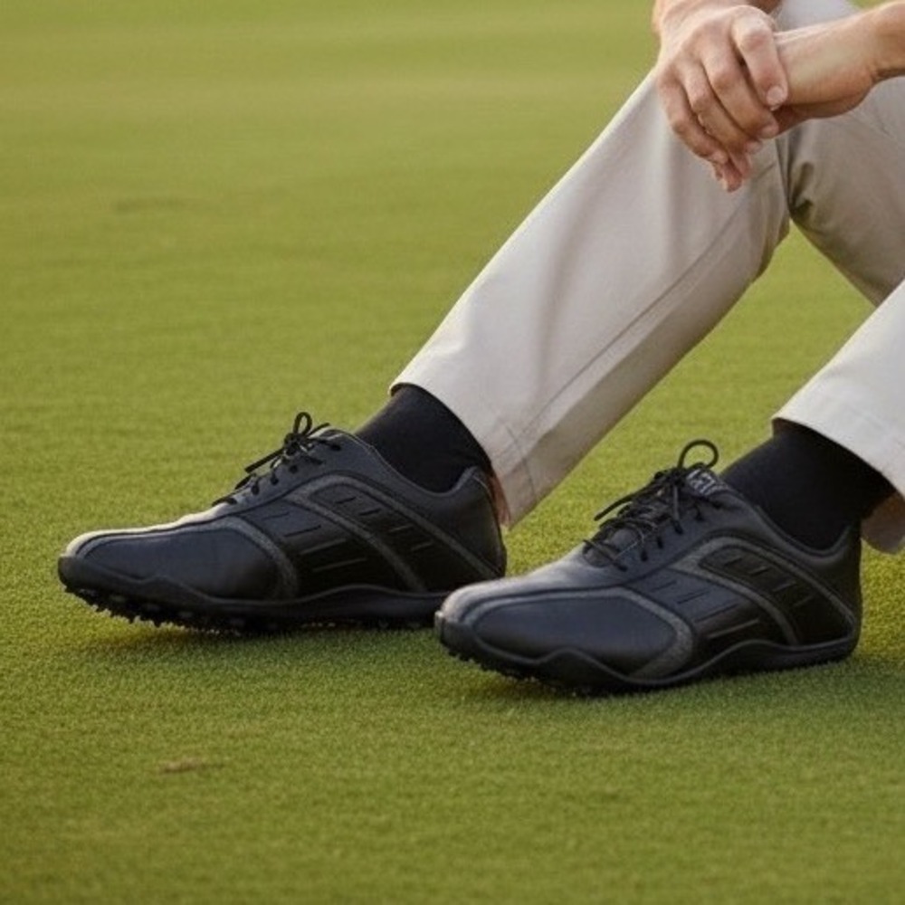 FootJoy M Project Mens Black Grey Leather Spiked Golf Shoes 58109 Size 11 M‎